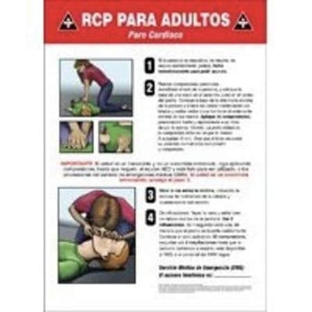 Accuform SAFETY POSTERS ADULT CPR CARDIAC SHMFSD609XL SHMFSD609XL